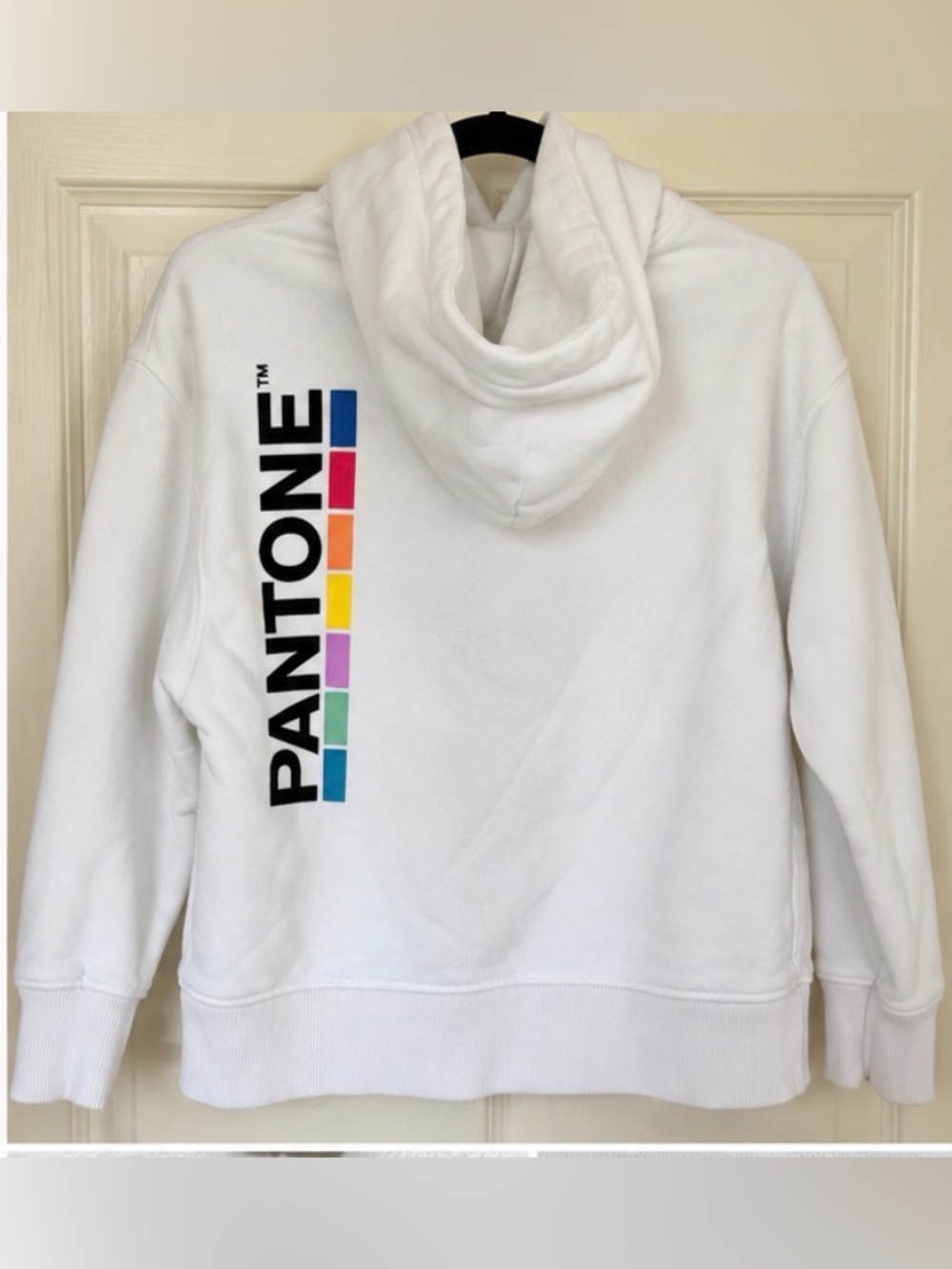 Zara Kids White Hoodie with Small Pantone Logo - Picture 2 of 3